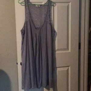 Women’s 3x plus size chemise by Mystique Intimates blue
